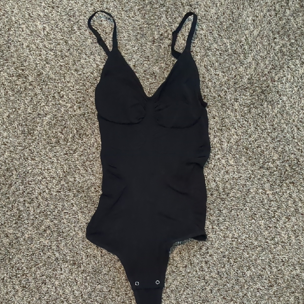 Black Thong Shapewear Bodysuit